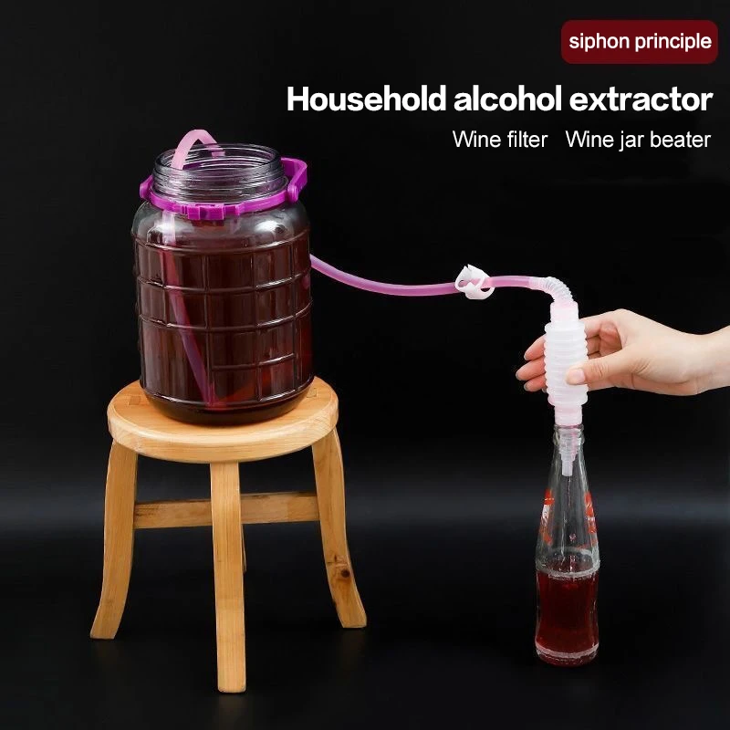 *2M/2.5M Semi-automatic Home Brew Syphon Pack For Wine Making Hand Knead Siphon Filter Food Grade Tube Transparent For Homebrew