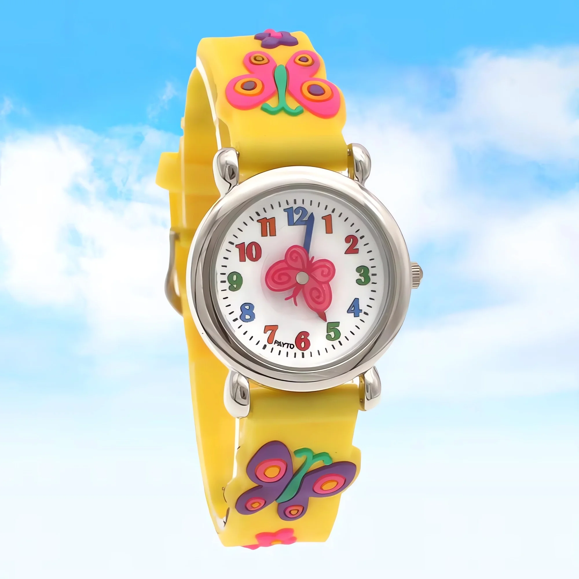 Fashion Silicone Strap Digital Quartz Watches for Kids - Cool Butterfly Design Timepieces for Boys and Girls Students