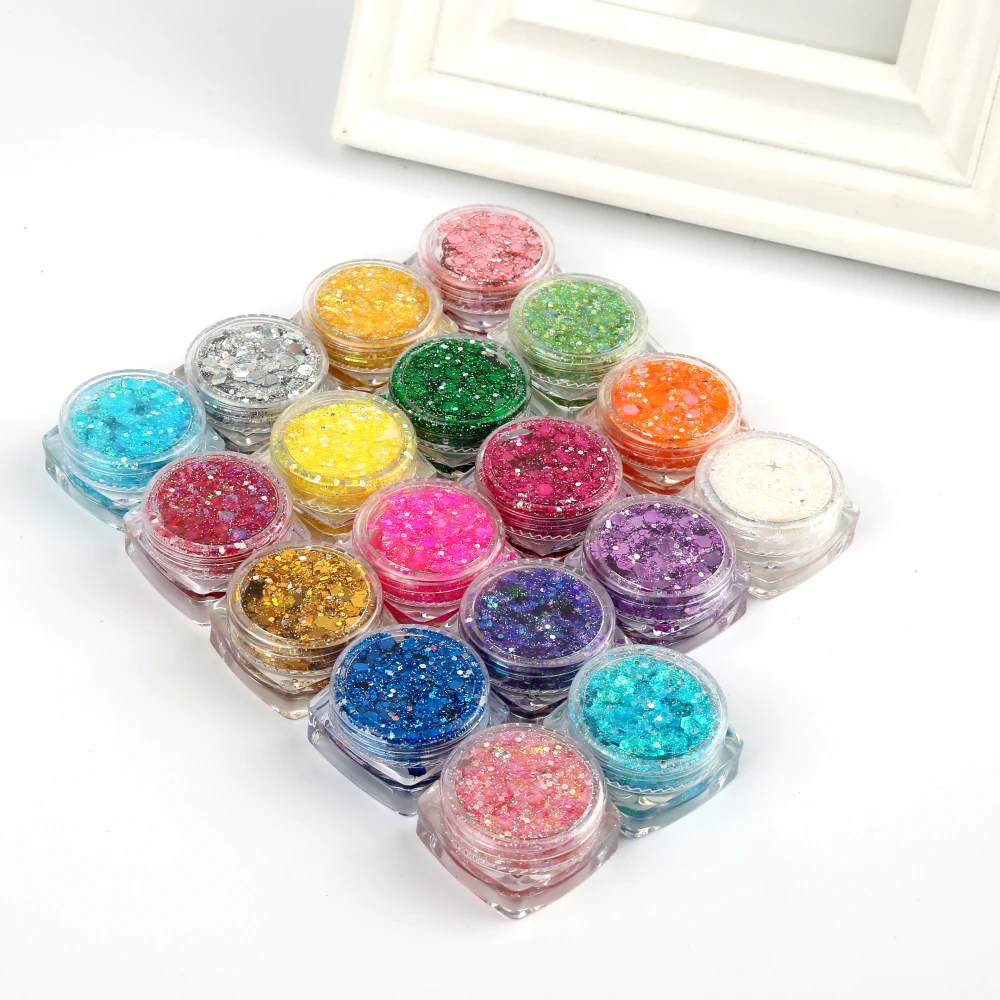 1/5PCS Diy Loose Sequins Gel Party Festival Holographic Nail Hair Body Face Eyeshadow Glitter Sequins Vibrant