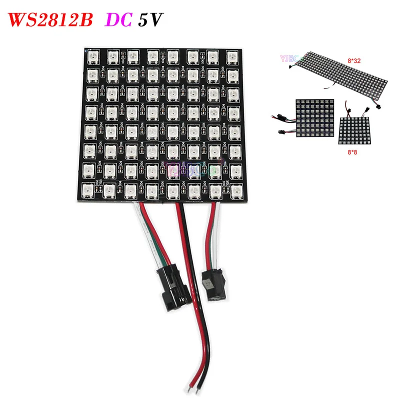 5V 12V Ws2815 Ws2812b Rgb Led Pixels Matrixpaneel Scherm Digitaal Individueel Geprogrammeerd Adresseerbaar Full Color Display Board