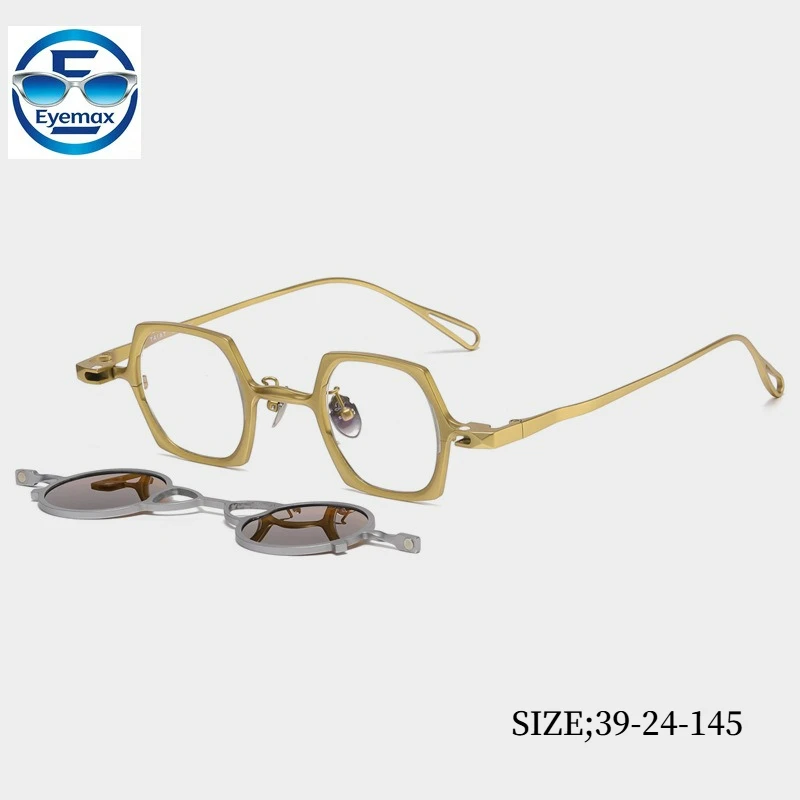 2026-retro-pure-titanium-square-sunglasses-magnetic-polarized-clip-on-sunglasses-myopia-prescription-optical-glasses-men-women