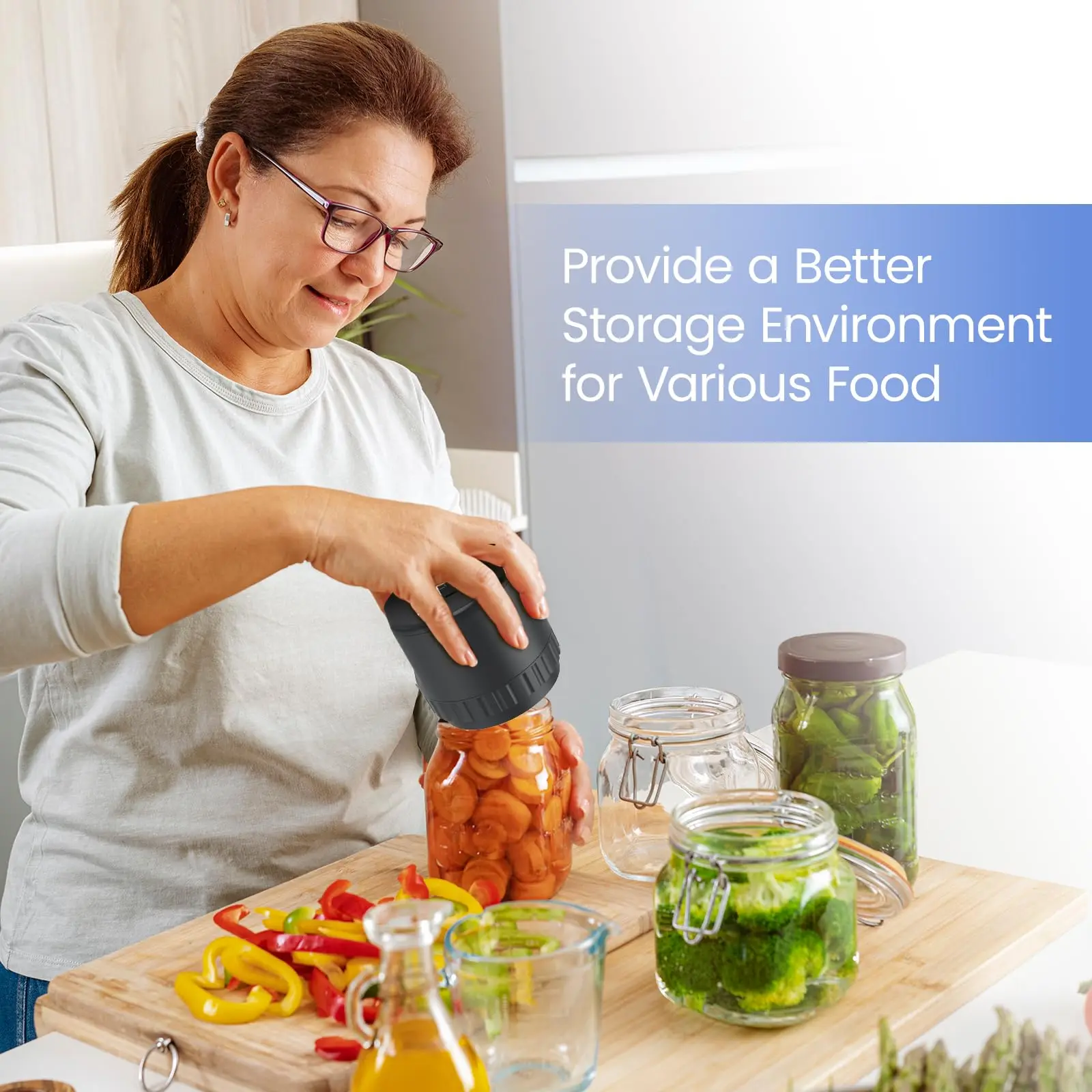 جرة ميسون الكهربائية فراغ السدادة اللاسلكي لتعليب الجرار واسعة ومنتظمة الفم ميسون الأغطية فراغ آلة الختم تخزين المواد الغذائية