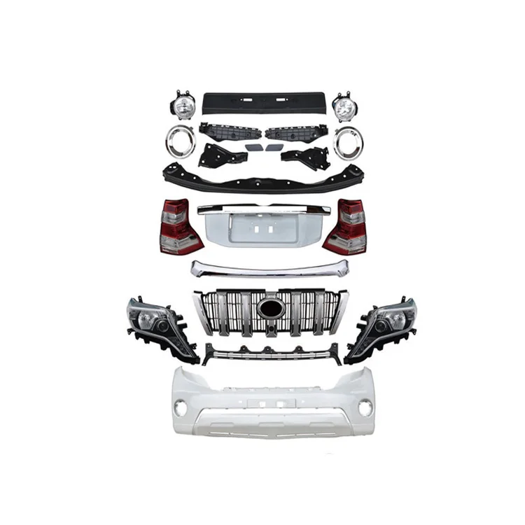 Original Quality Facelift Front Tail Lamps Headlamp Rear Bumper Body Kit for Toyota Prado FJ150 2010 Upgrades 2015
