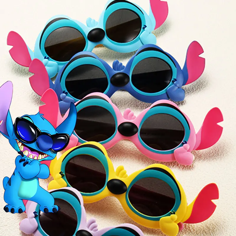 Occhiali da sole Disney Stitch Angel Adorabili occhiali UV400 Anti-UVA UVB Vacanza Disneyland Trip Y2K Occhiali da sole morbidi polarizzati