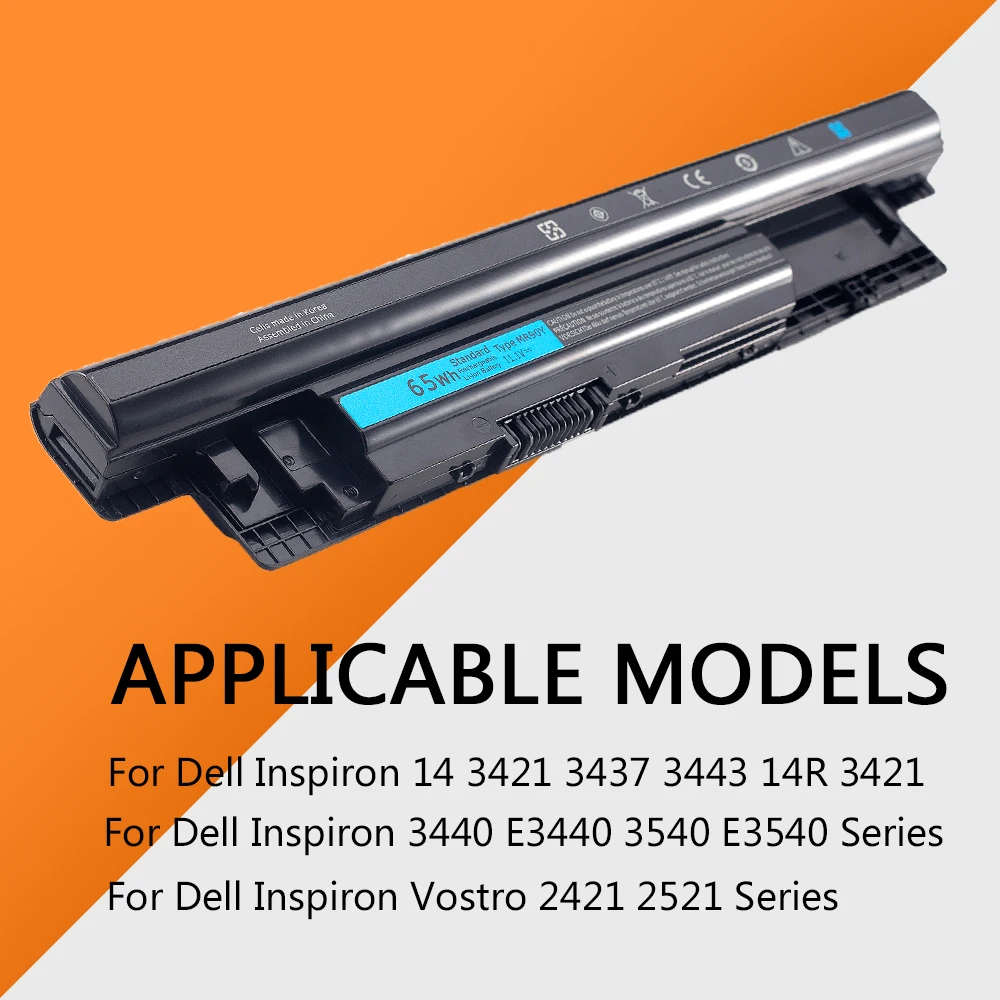 MR90Y 65Wh 11.1V Laptop Battery For DELL Inspiron 3421 3721 5421 5521 5721 3521 3437 3537 5437 5537 3737 Vostro 2421 2521 XCMRD