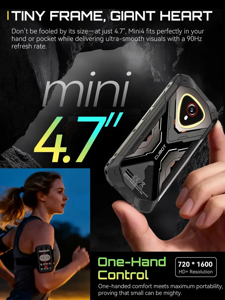 Cubot KingKong MINI 4 NFC Rugged Smartphone Android 15 Up to 20GB+