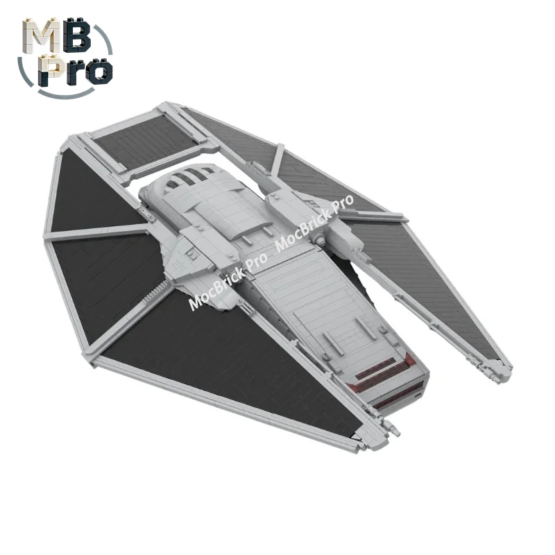 Minifig Sized Dual Engine Galactic Assault Shuttle Building Blocks Heavy Space Attack Aircraft MOC Bricks Desktop Decor Gift