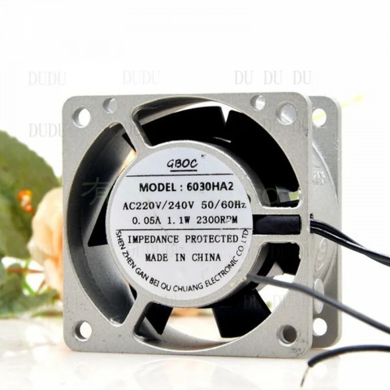 

D D 1 шт. для вентилятора GBOC 6030HA2 AC 220 В 6 см 60*60*30 мм 2-проводной охлаждающий вентилятор для шкафа/