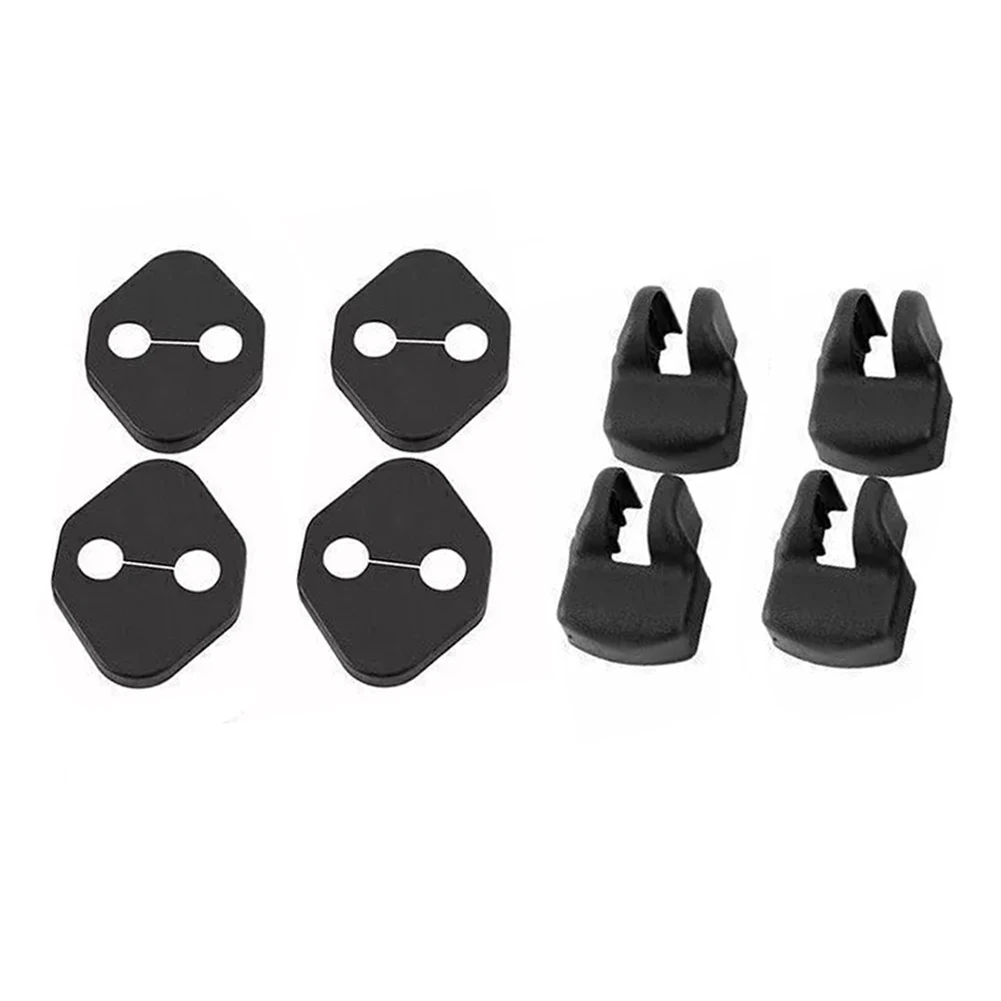 

Brand New Car Door Lock Cover Car Door Protection Black Door Lock Cover Protectors High-quality 5*5*5 8PCS ABS Car