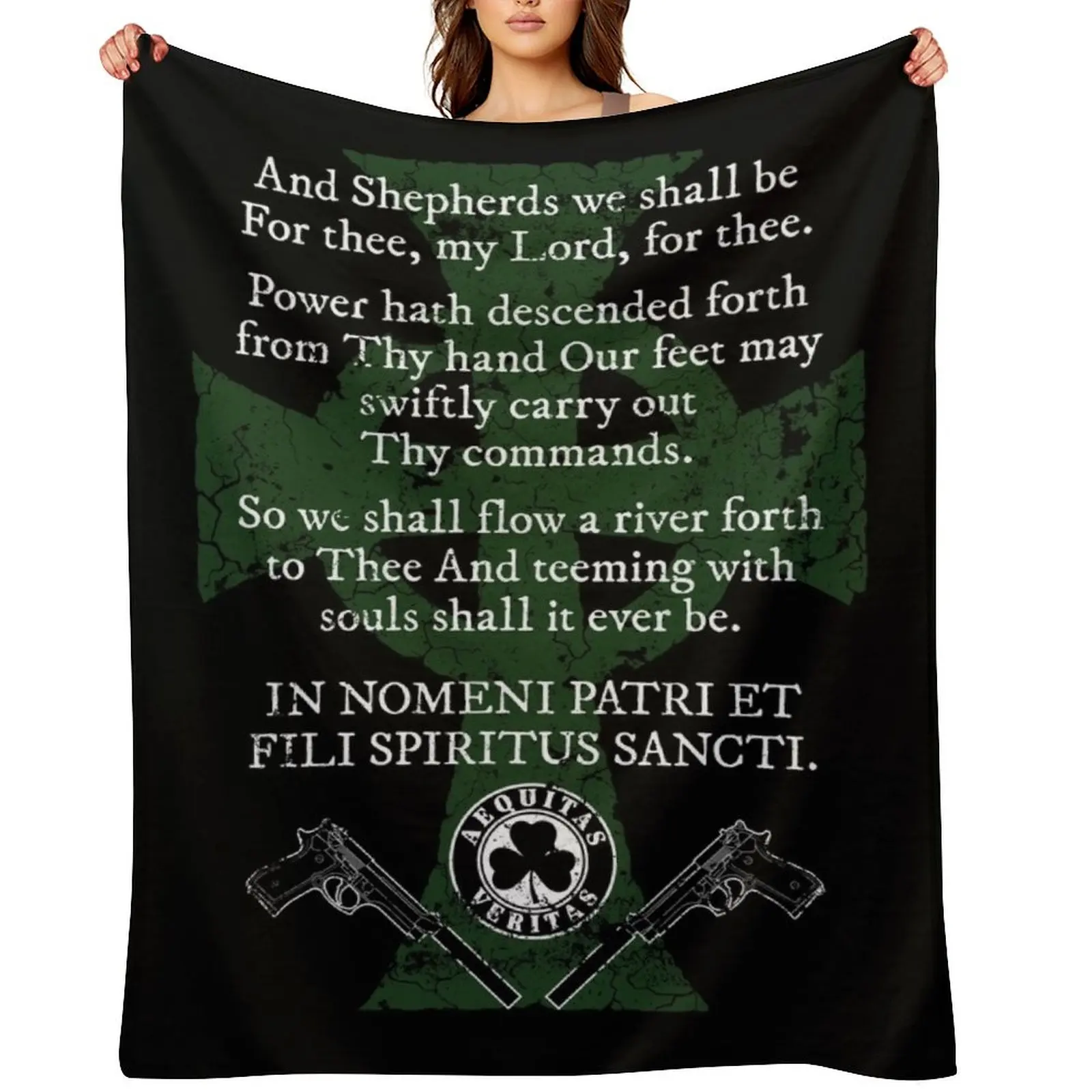 

Boondock Saints prayer Throw Blanket cosplay anime Thermals For Travel Summer Beddings Summer Blankets