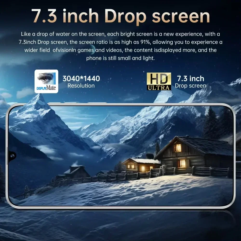 Новинка, смартфон глобальная версия Pova 6 Pro, 16 ГБ + 1 ТБ, 7,3 дюйма, HD +, Android 13, snapdeag8 Gen3, 8000 мАч, телефон с двумя SIM-картами, 72 Мп + МП