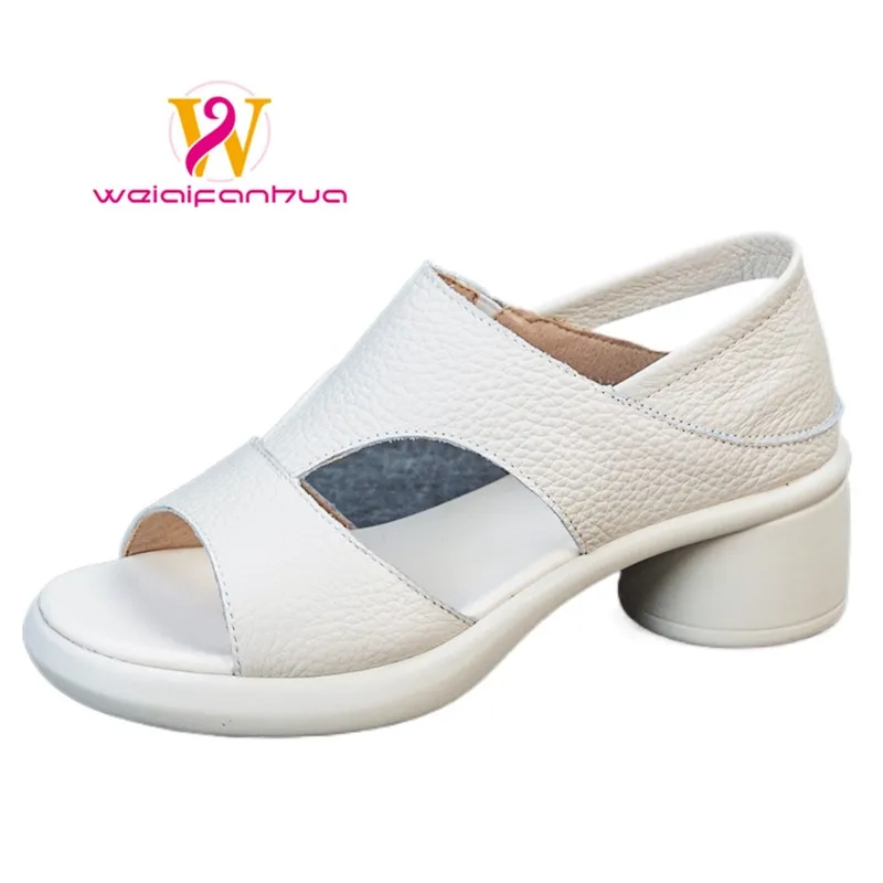

Women's Sandals Made of Top-grade Cowhide, 2026 New Style, High-heeled Sandals, Fish-mouth Design, Roman-style Women's Shoes