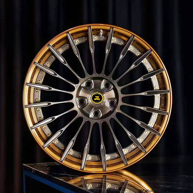 JZ15 deep dish gold 18 19 20 21 22 inch rines para autos Cerchi in lega Felge Concave Design rim wheel for audi q7 q8 ql5 c7 c8