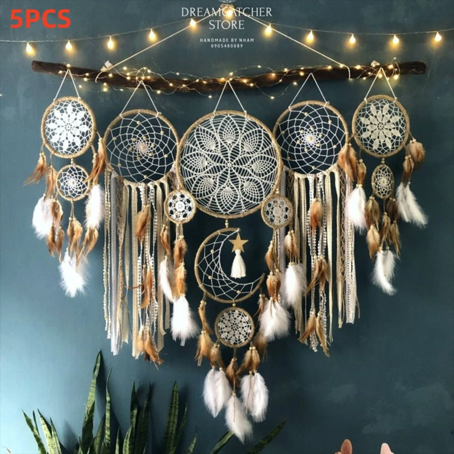 Pack Large Size Dream Catcher,  Handmade Dream Chaser,  Dream Chaser Wall Decoration Dream Chaser Bohemian Wall decoration  and 