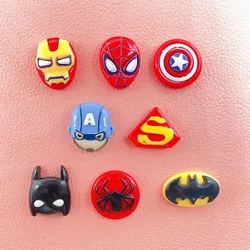 10pcs cartoon animal character Marvel Spider Man crafts DIY Flatback Resin Cabochon scrapbook accessories hair bow accessories