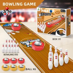 Mini Desktop Bowling Toys Set for Boys Children Interesting Indoor Cartoon Table Game Kit Developmental Sport for Kids