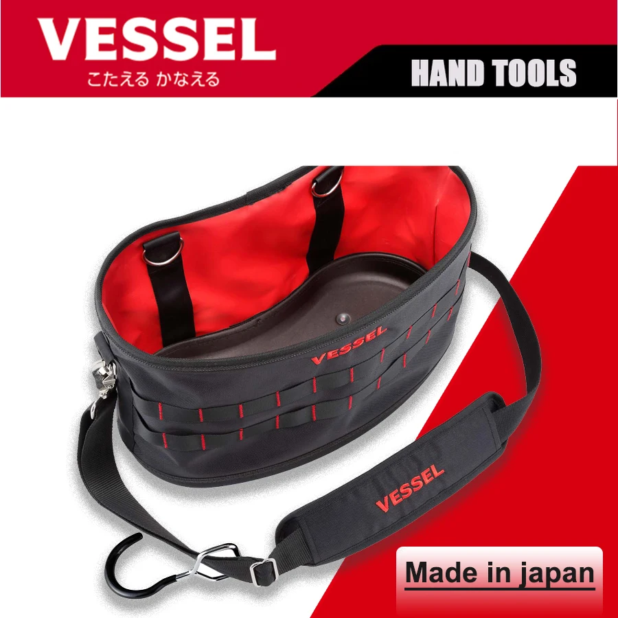 VESSEL Large capacity tool bag Multi-functional waterproof thickened hanging shoulder storage bag NO.TBK400 Canvas tool bag