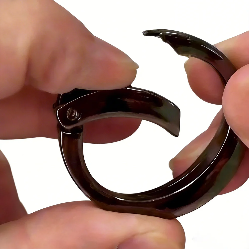 

2Pcs/lot Openable Round Spring O Ring Metal Carabiner Clasp Keychain Clips Bag Strap Hook Dog Chain Buckle DIY Jewelry Connector