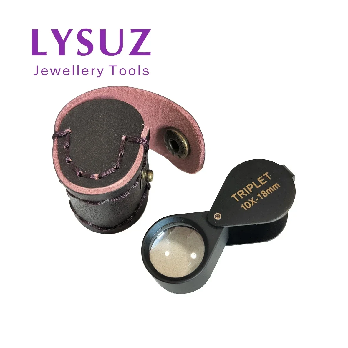 

18 мм 10X черная лупа с тройным глазом, лупа, ювелирные изделия, драгоценный камень, алмазный осмотр, профессиональные инструменты для оценки