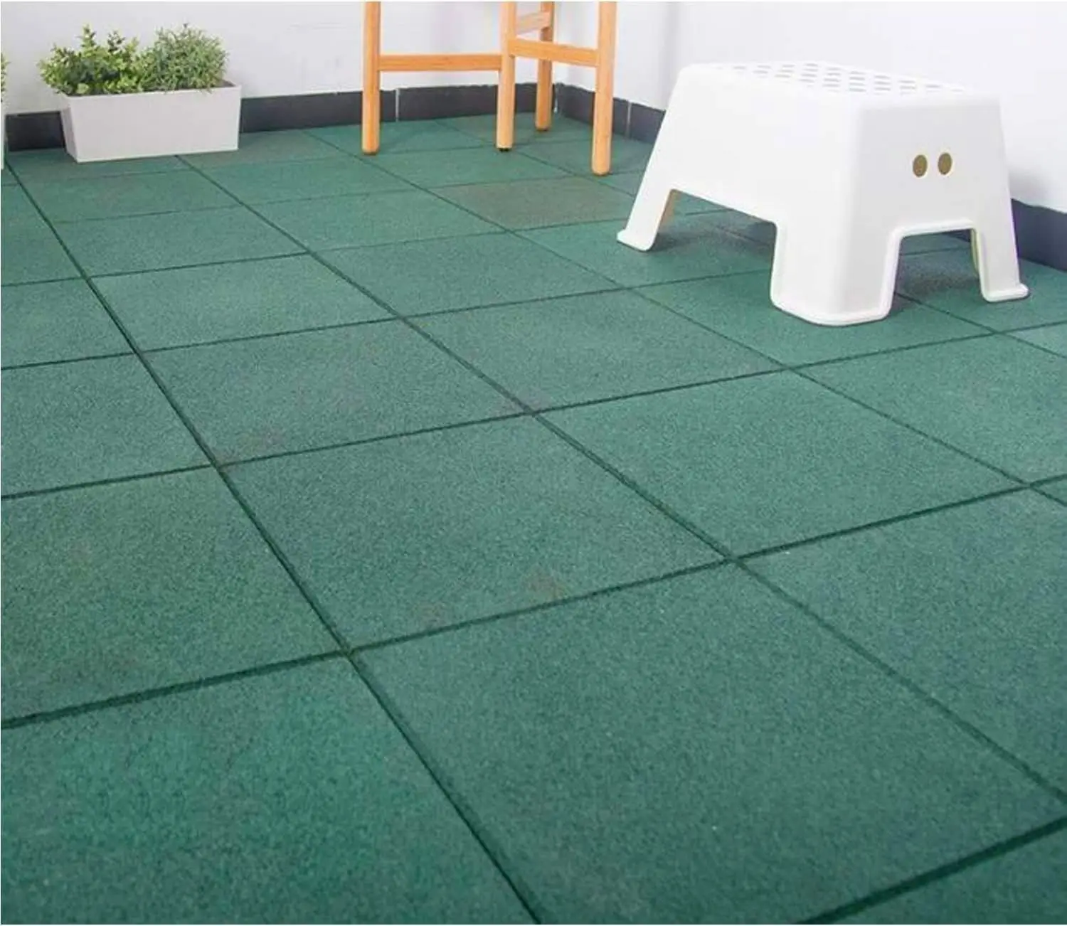 Závod přizpůsobené 30mm zelená modrá fitka podlaha 1x1 fitka rohože guma flooring 4x6