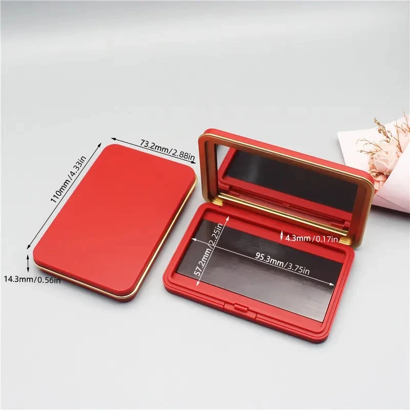 Matt Rot Magnetische Saug Box Pigment Verpackung Box Tragbare Outdoor Malerei Palette DIY Lidschatten Erröten Nagellack Leere Box – Detail 1