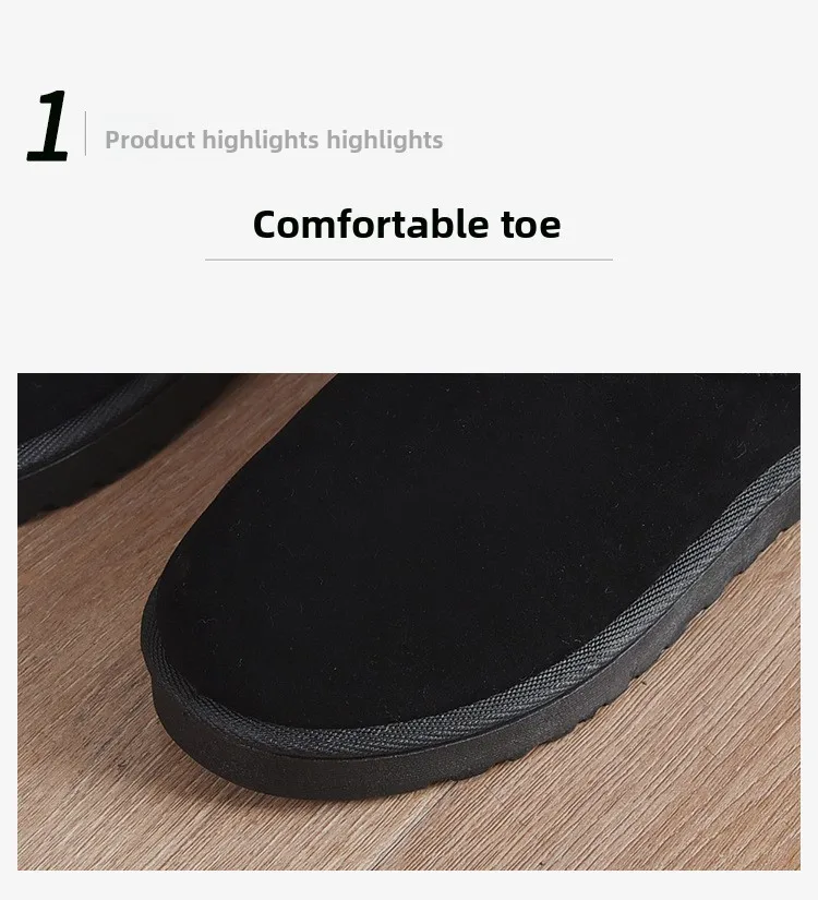 2026 Schneestiefel Winter Warme Modische Rutschfeste Schuhe Dicke Pelz-Plattform Flache Kurze Stiefel-Sneaker – Detail 4