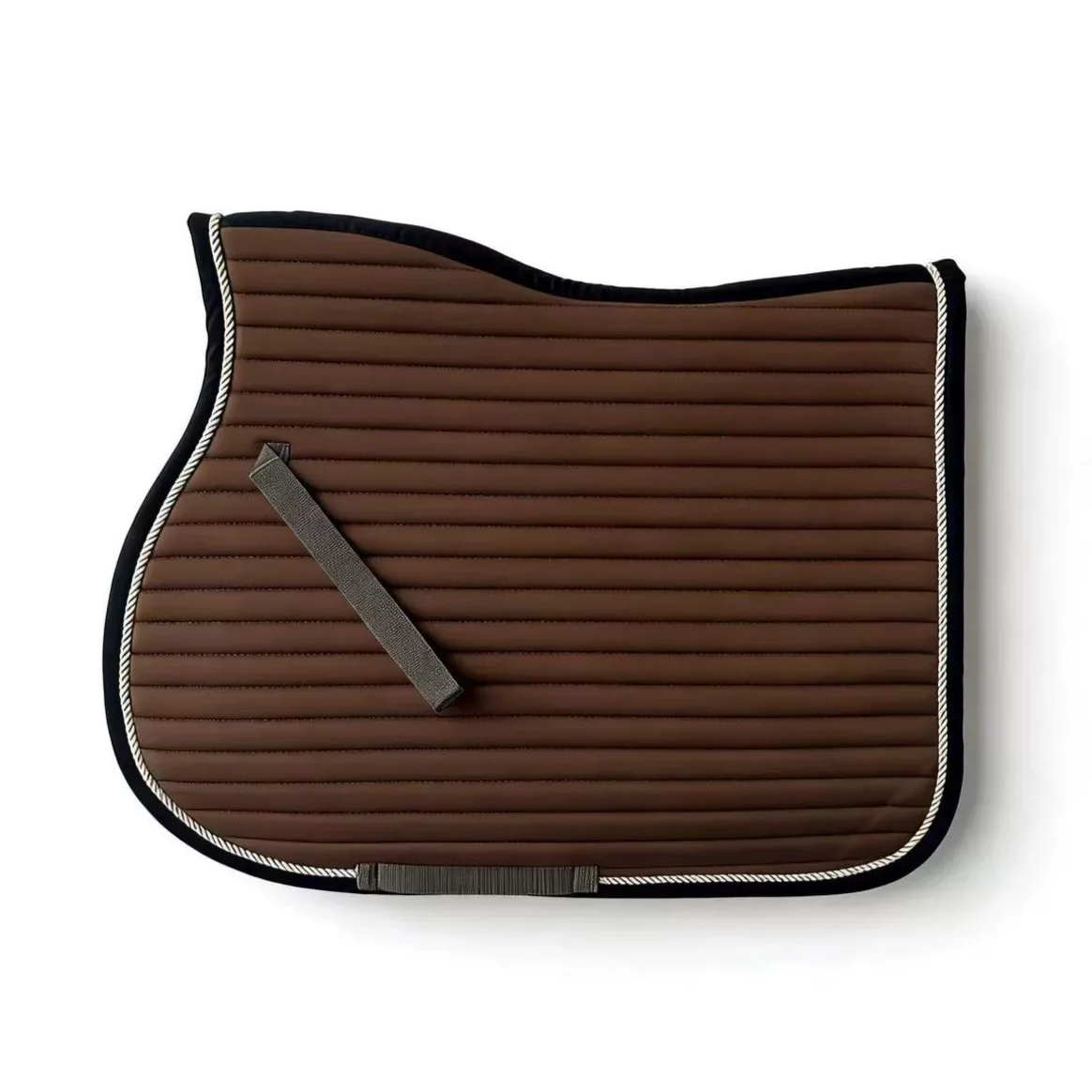 Satin Fabric Jumping Equestrian Horse Riding Customized Color Polyester Filling Hand Strap Eco‑Friendly Dressage Saddle Pad