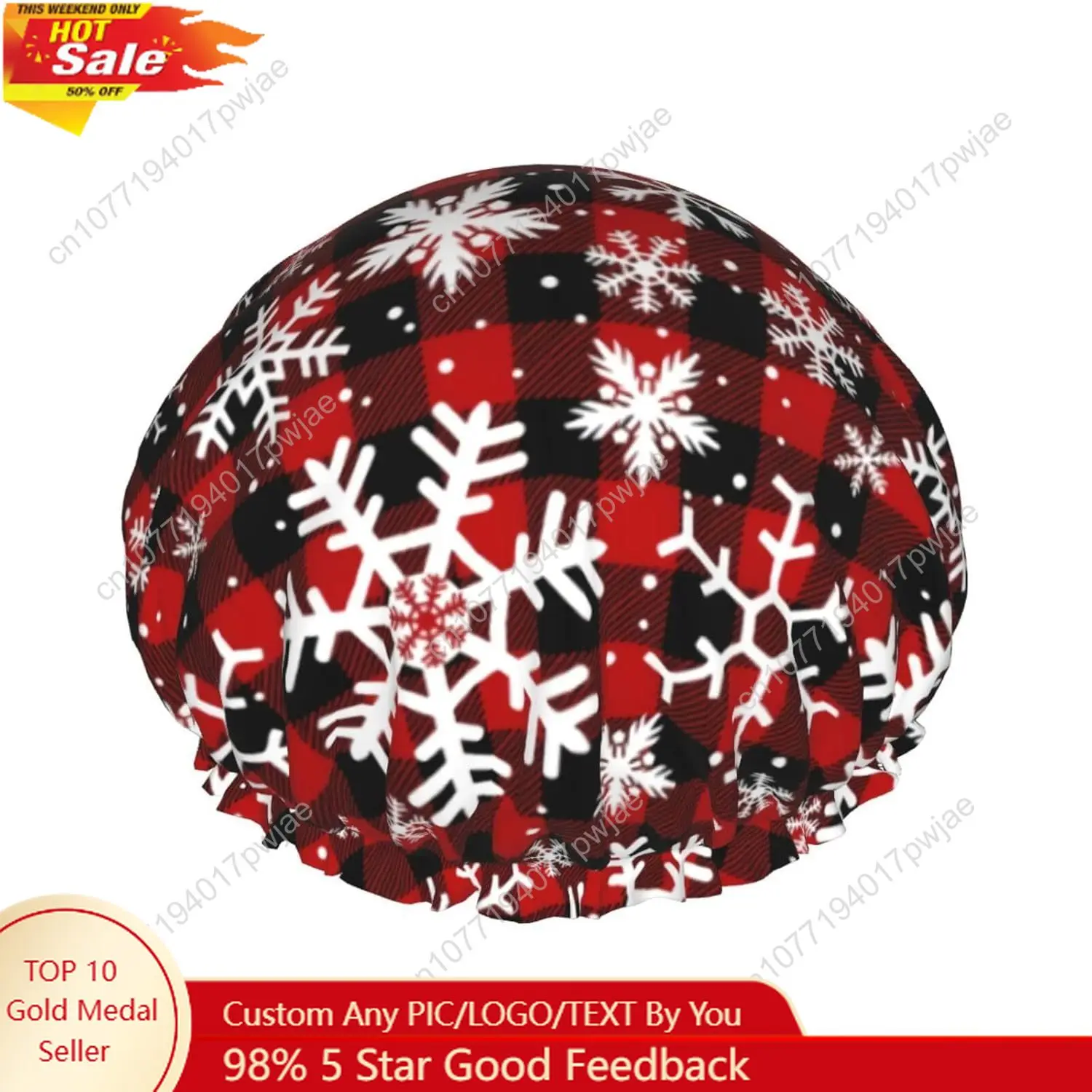 

Pink Flamingos Shower Cap For Women Reusable Waterproof Double Layers Bath Cap Hair Protection Elastic Ladies Spa Salon Shower H