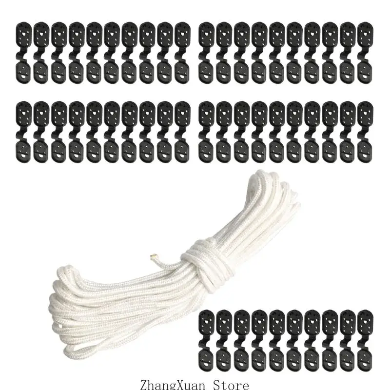 Gartenreihen-Clip-Set mit 50 Kunststoff-Clips für den Heimanbau, 3 x – Detail 4