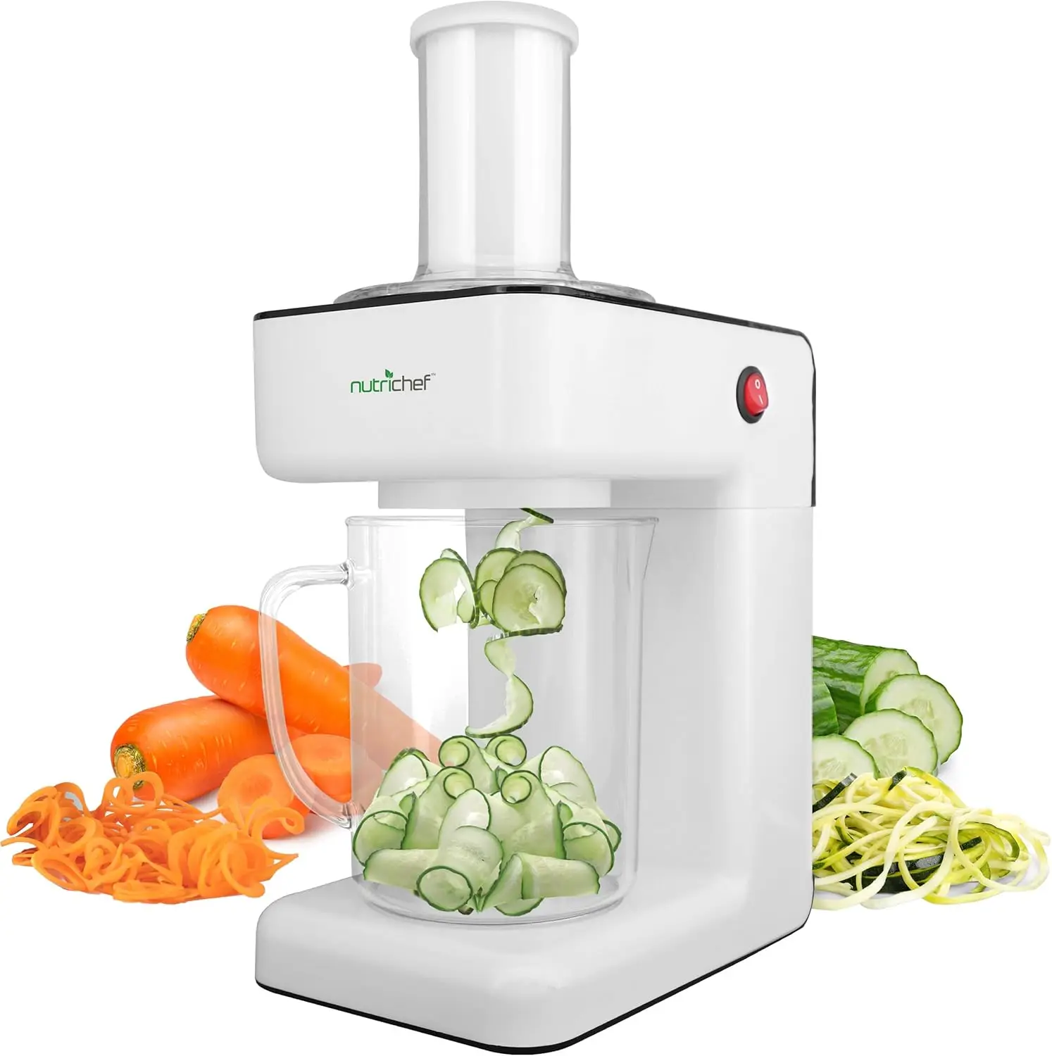 

Electric Vegetable Spiralizer with 3 Blades for Zoodles, Salad & Pasta - Dishwasher Safe