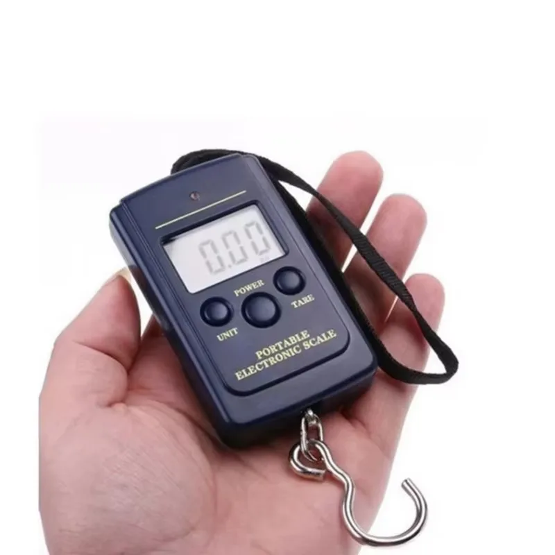 Mini Fishing Luggage Travelling Hanging Hook 40kg Digital Electronic Scale Without Backlight Bubble Bags Kitchen Weighing Tools