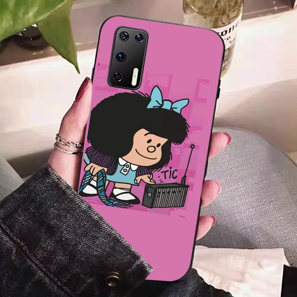 Cute Cartoon Mafalda Phone Case For Huawei P 8 9 10 20 30 40 50 Pro Lite Psmart Honor 10 lite 70 Mate 20lite