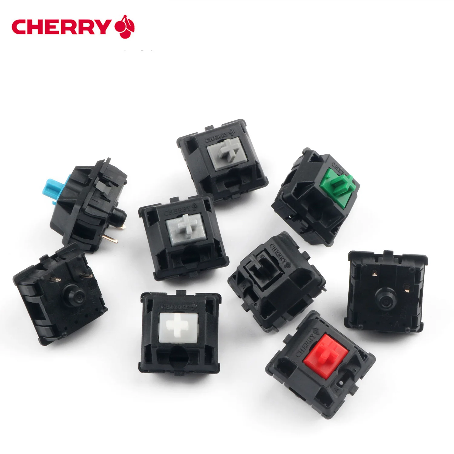 

100% оригинальный переключатель Cherry Mx, механический переключатель клавиатуры, 3-контактный тактильный черный переключатель, игровые клавиатуры, совместимый переключатель