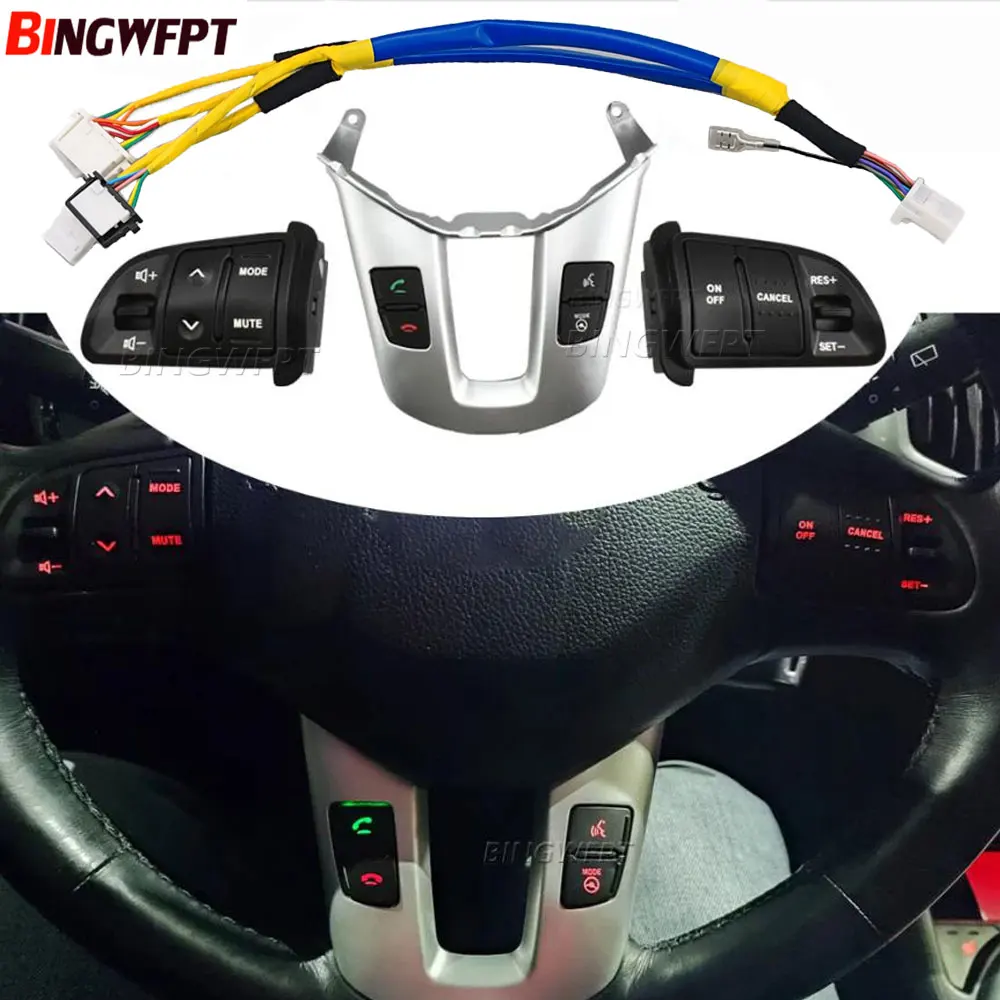 

New Multifunction Steering Wheel Buttons For KIA Sportage SL 2011 2012 2013 2014 2015 2016 Speed Cruise Control Switch