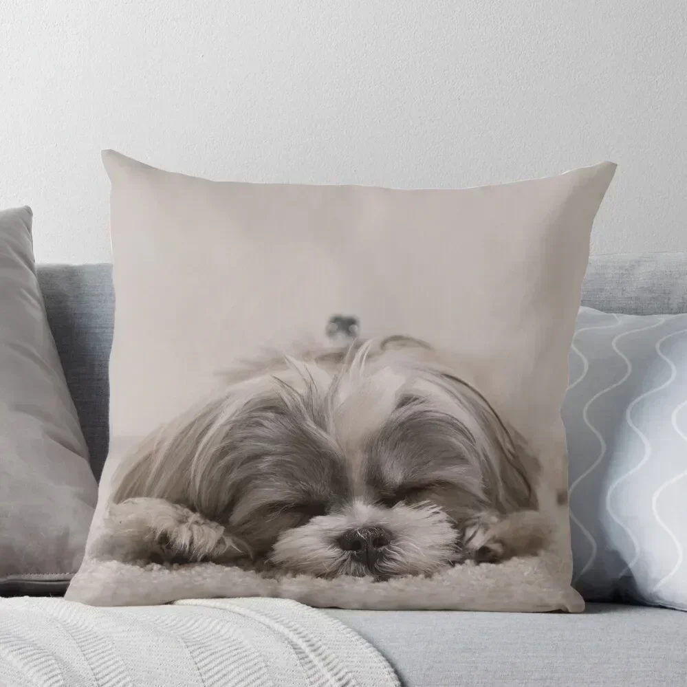 

Shih Tzu Sleeping Throw Pillow Decorative Cushions For Luxury Sofa Sofas Covers Christmas Pillow Cases pillow