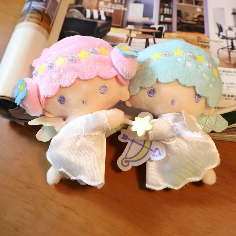 

Japanese Genuine Cute Sanrio Little Twin Stars Valentine'S Day Series Love Little Angel Plush Doll Brooch Doll Anime Toy Gift