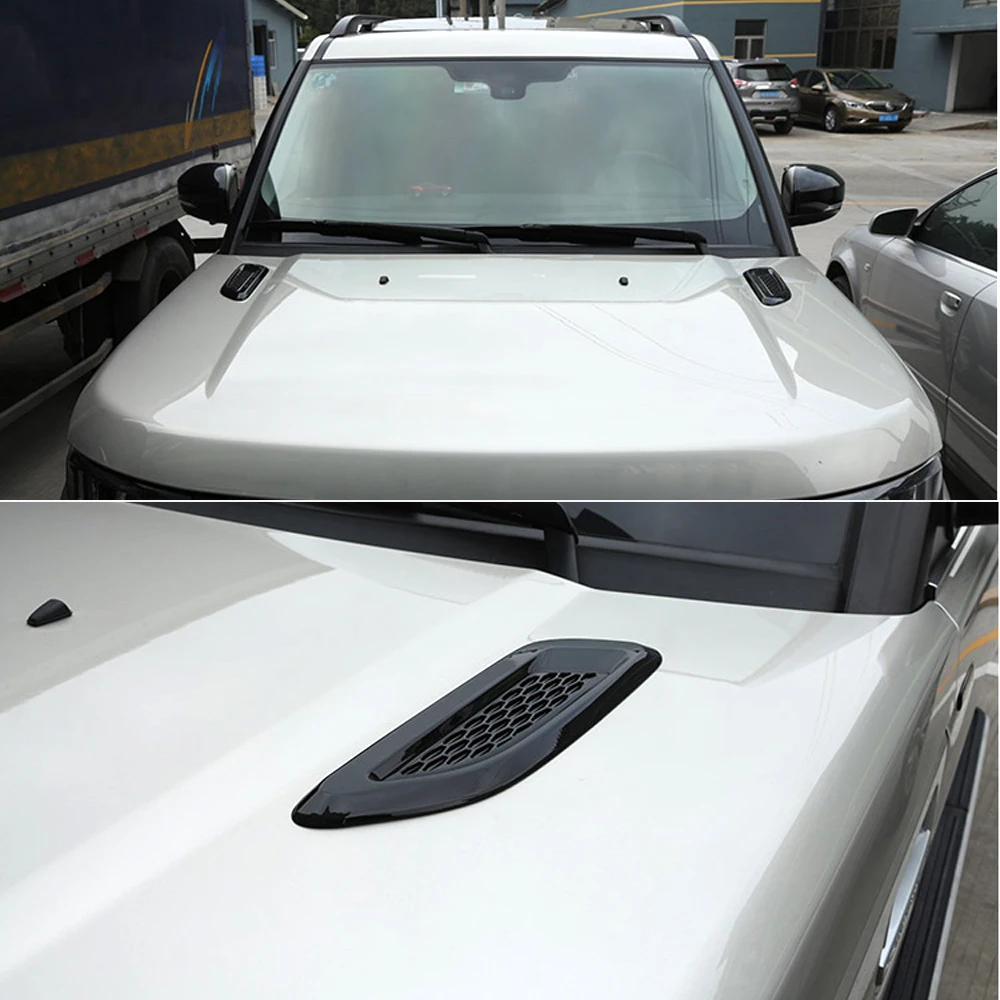 Siyah Hood hava firar çıkışı kanat kapak Trim 2010-2018 Land Rover Range Rover Evoque spor Discovery 3 4 5 LR3 LR4 Freelander 1