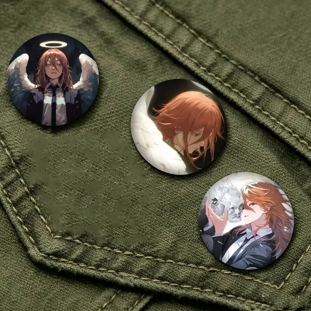 Angel Devil Cool Anime Character  25mm 32mm 44mm 58mm 75mm Brooches Badges Pins for Accessories Gift