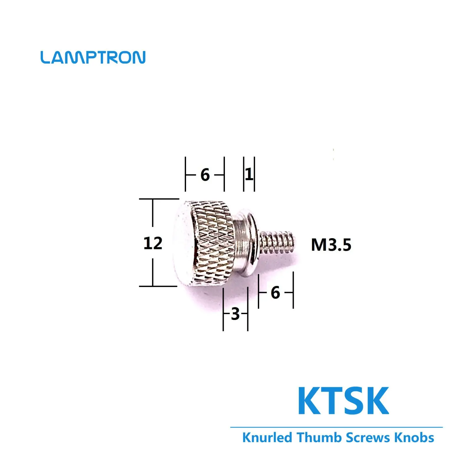 

Цветные винты-гайки Lamptron UNC6 # -32×6мм (4 шт.)
