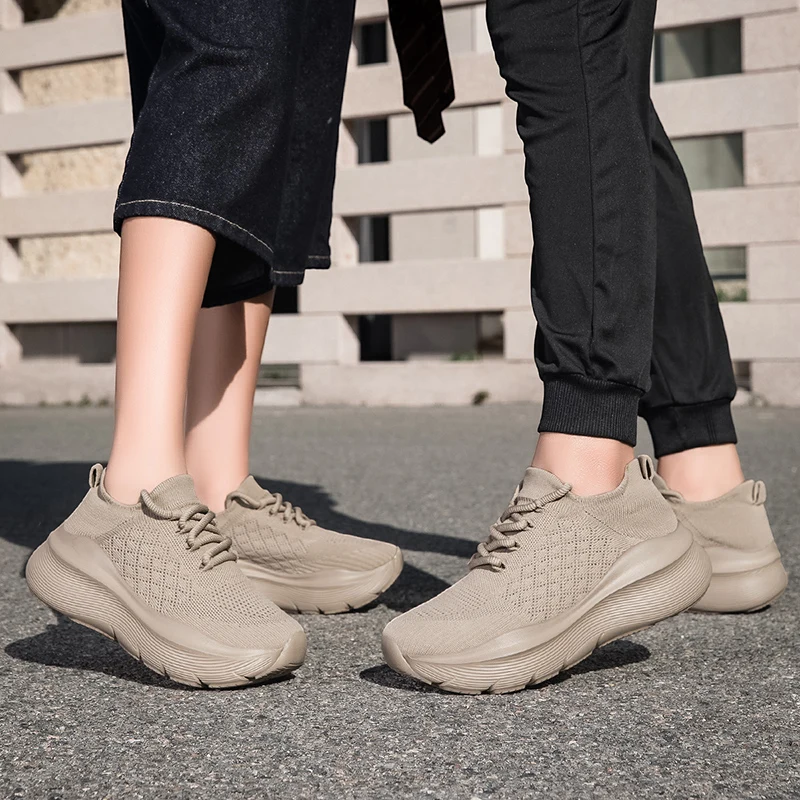 

Кроссовки больших размеров для бега на открытом воздухе, для пар, повседневные кроссовки на нескользящей подошве