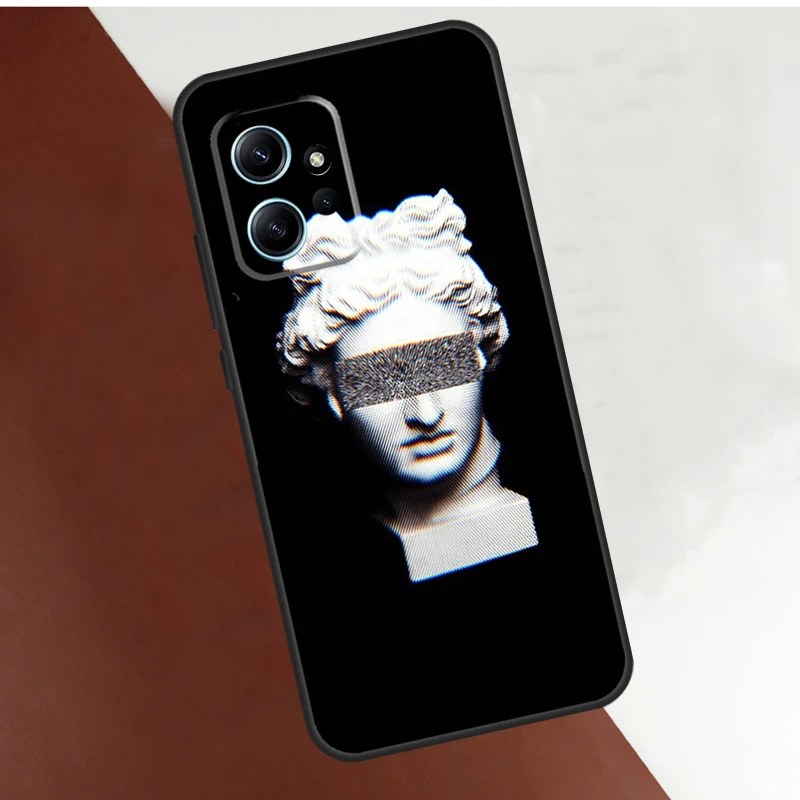 Greek Aesthetics Plaster statue Case For Xiaomi Redmi Note 12 11 10 8 9 Pro 12S 11S 10S 9S Coque For Redmi 12 9C 10C 12C