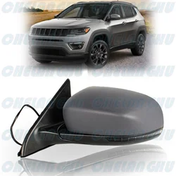 For Jeep Compass 2017 2018 2019 2020 2021 Left Side 9 Pins Paintable Power Adjust Blind Spot Power Fold Mirror Assembly
