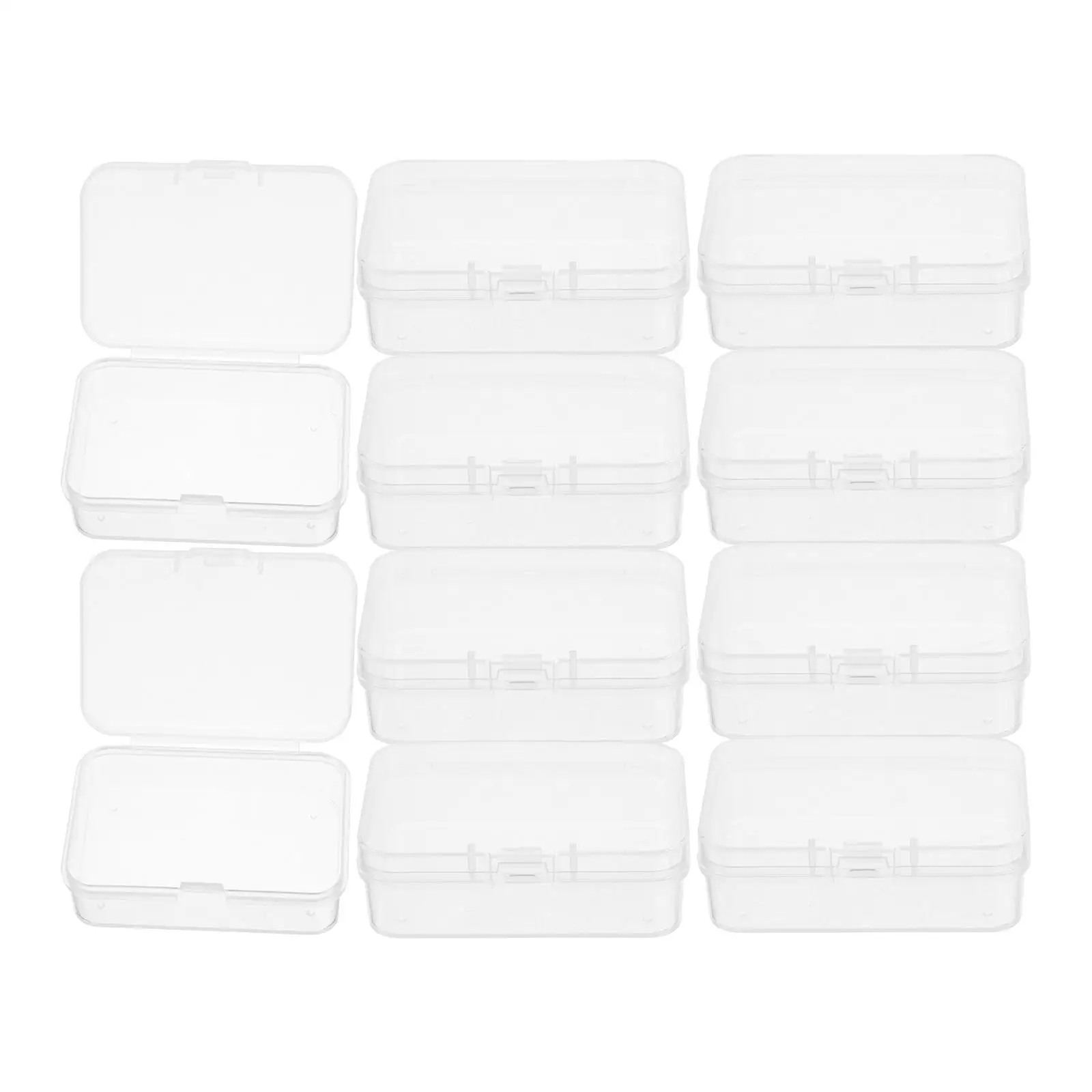 

10 Pcs Plastic Boxes 6 5x4 5x2 CM PP High Transparency Clear Lids Mini Storage Beads Organizer Small Packing Cases File Folder
