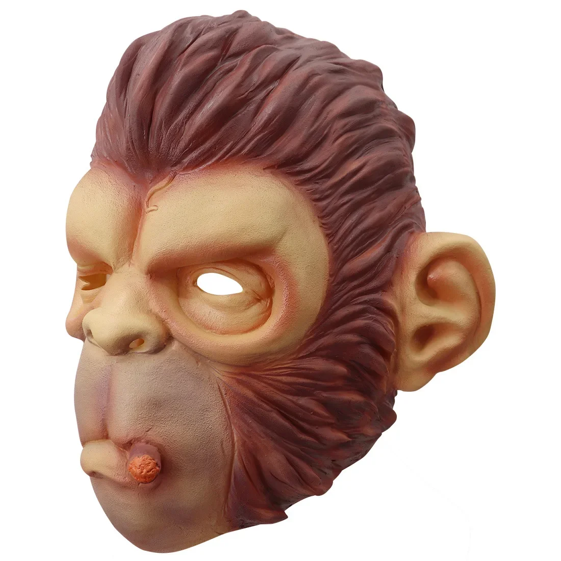 Funny Smoking Monkey Head Latex Mask Animal Headpiece Party Cosplay Props