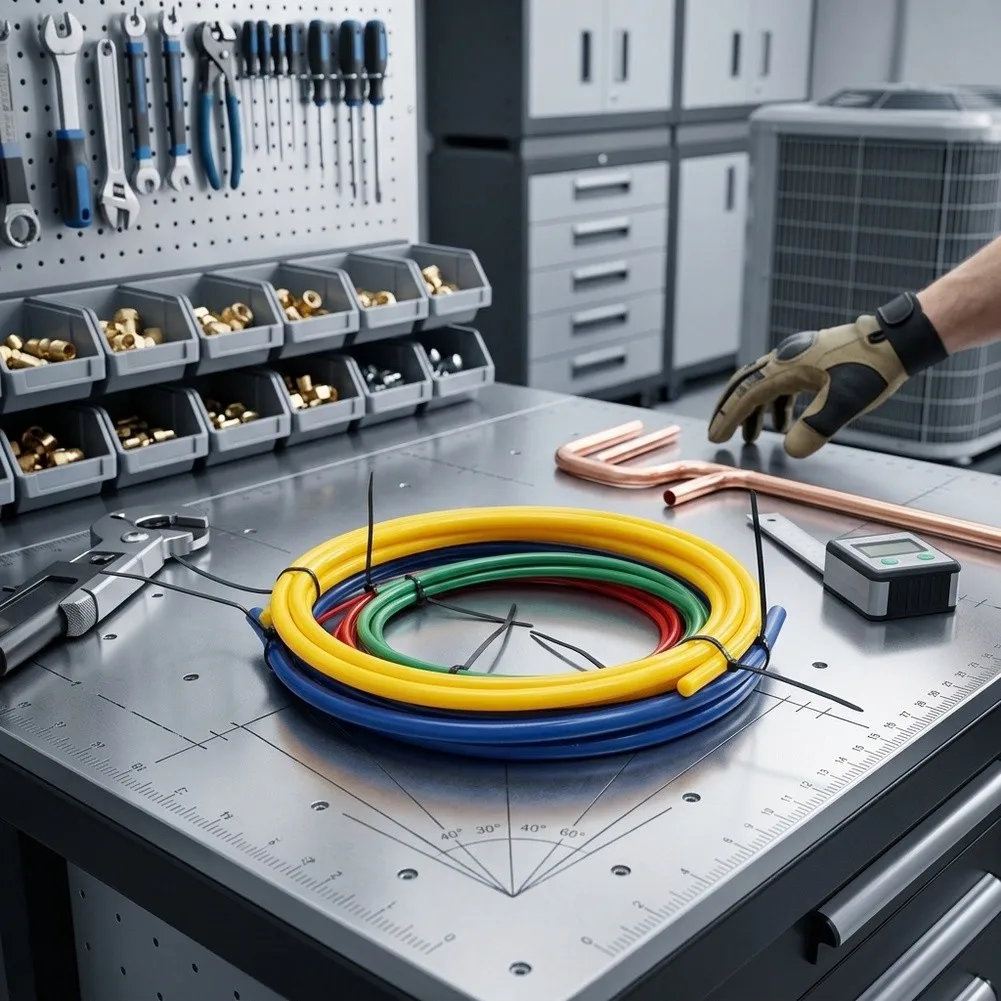 CT205 Built in Copper Tube Bending Strips Made of PE Plastic for Air Conditioning Pipe Routing and Installation Tasks