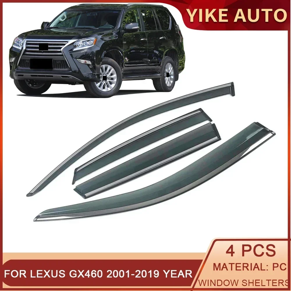 For LEXUS GX470 GX460 2001-2019 Car Window Sun Rain Shade Visor Shield Shelter Protector Cover Trim Sticker Exterior Accessories