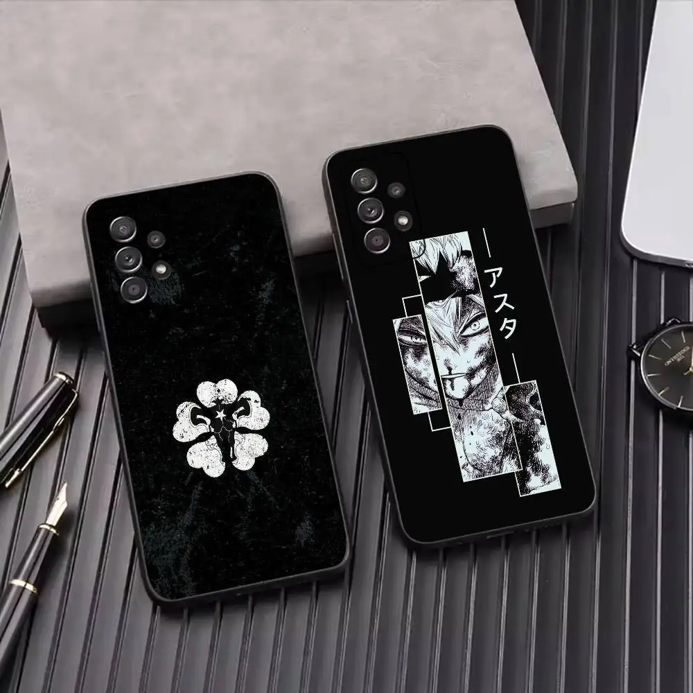 

Hot Anime B-Black Clover Unique Phone Case For Samsung S25,S24,S21,S22,S23,S30,Ultra,S20,Plus,Fe,Soft Silicone Black Cover