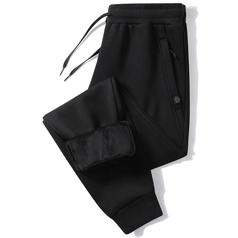 

Autumn Winter Couple Tapered Sweatpants Trendy Casual Thick Pants Men Pants Youth Fleece Tapered Pants Men Casual Sweatpants