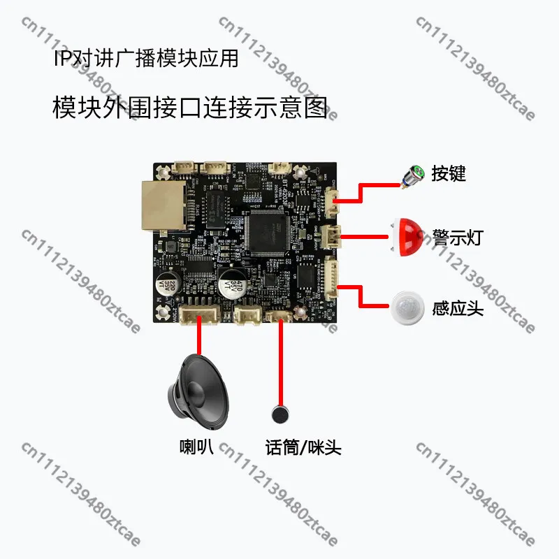 Serverless IP Intercom Broadcast Module Built-in Storage Remote Paging Playback Intercom