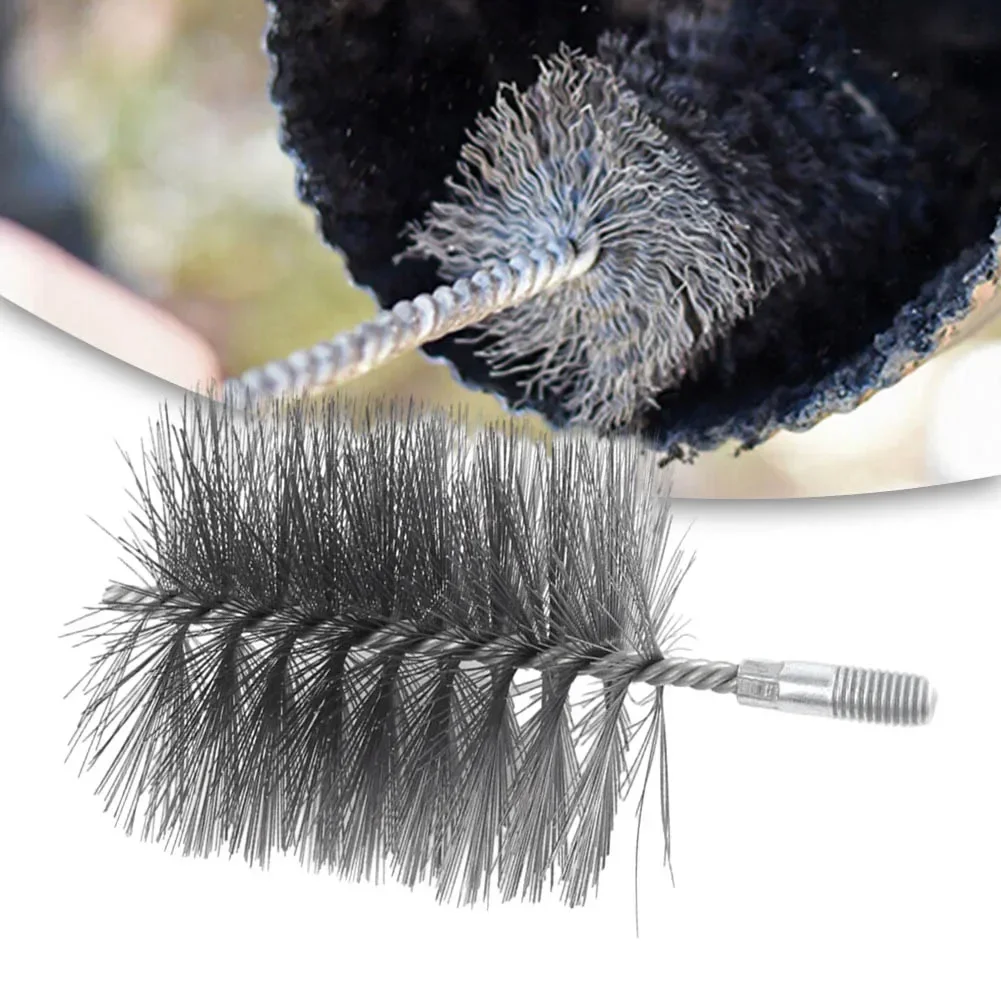 

4inch Chimney Brush Cleaning Brush Round Steel Wire Fireplace Flue Pipe Rust Removal Brush Cleaning Chimney Brush